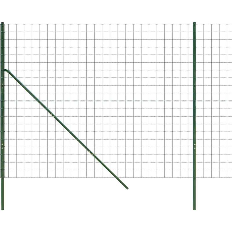 vidaXL Clôture en treillis métallique vert 2x25 m acier galvanisé - Image 5