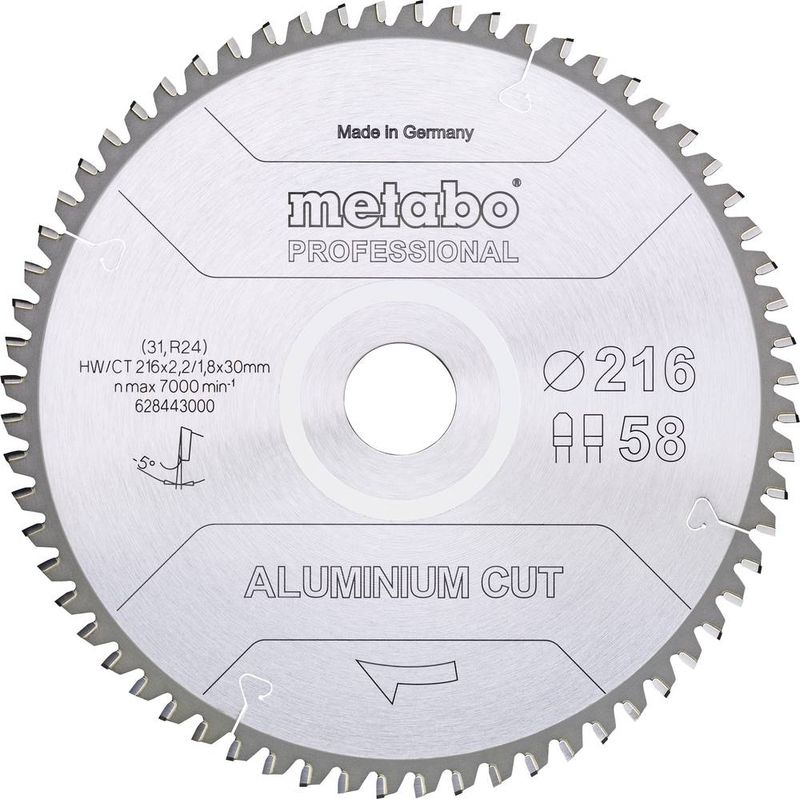 Lame de scie circulaire 305mm – Alésage 30mm – 84 dents FZ/TZ – Angle de coupe 5° négatif – Pour aluminium - Image 2