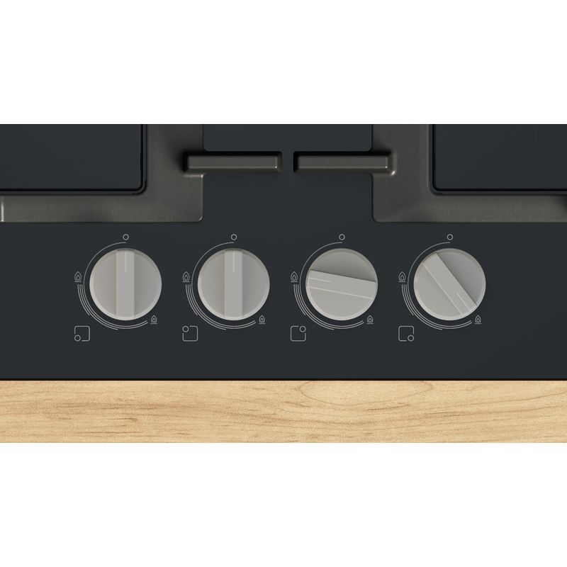 Bosch – PNP6B6K40 – Plaque avec hotte intégrée 4 foyers – Largeur 60cm – Grille en fonte – Adaptable aux différents types de gaz - Image 3