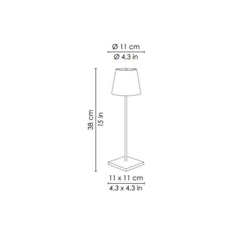 Lampe Led Poldina Pro Gris Foncé Rechargeable Ip65 Usage Extérieur, Dimmable Avec Autonomie Jusqu'À 12 Heures - Image 2