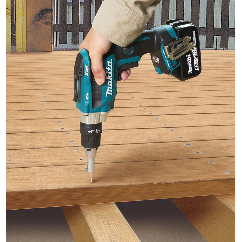 Makita – Visseuse à plaque de plâtre sans fil 18V – Moteur sans balais – Vissage rapide en série – Butée de profondeur réglable - Image 4