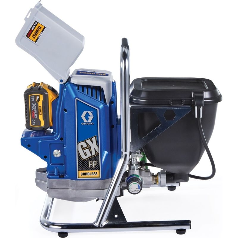 Graco – Pulvérisateur airless 54V avec 2 batteries 6.0Ah – Moteur sans balais – Finition parfaite – Compact pour espaces exigus – 25U466 Pot - Image 3