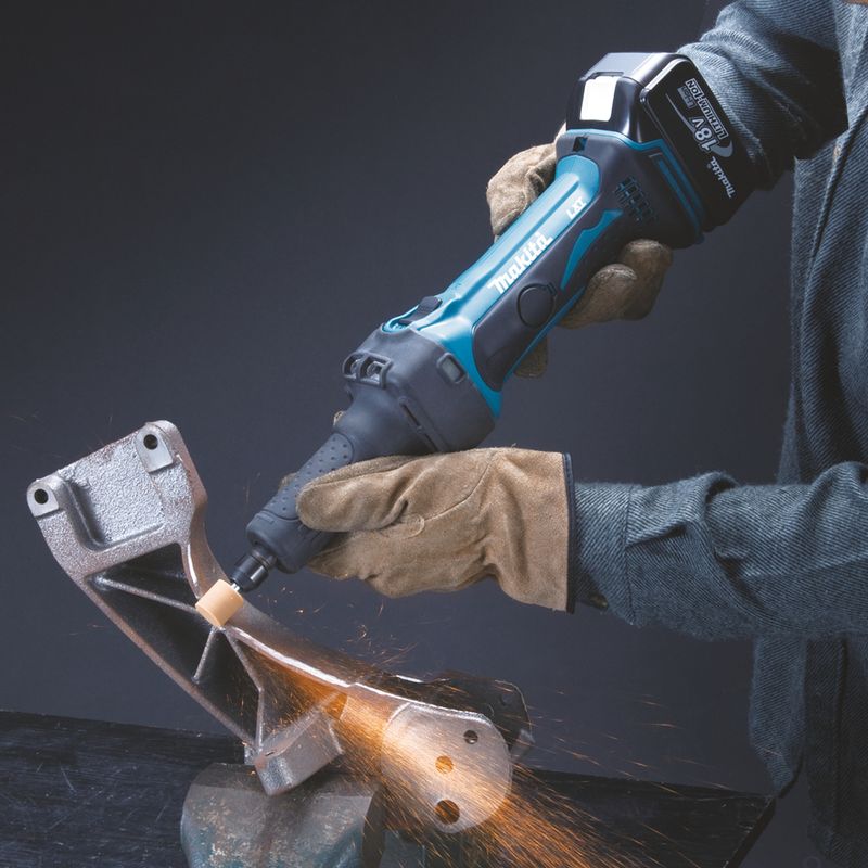 Makita – Meuleuse droite 18V Li-Ion pour meulage intensif – Moteur performant – Ergonomie optimale – Protection avancée – DGD800ZJ Plate - Image 9
