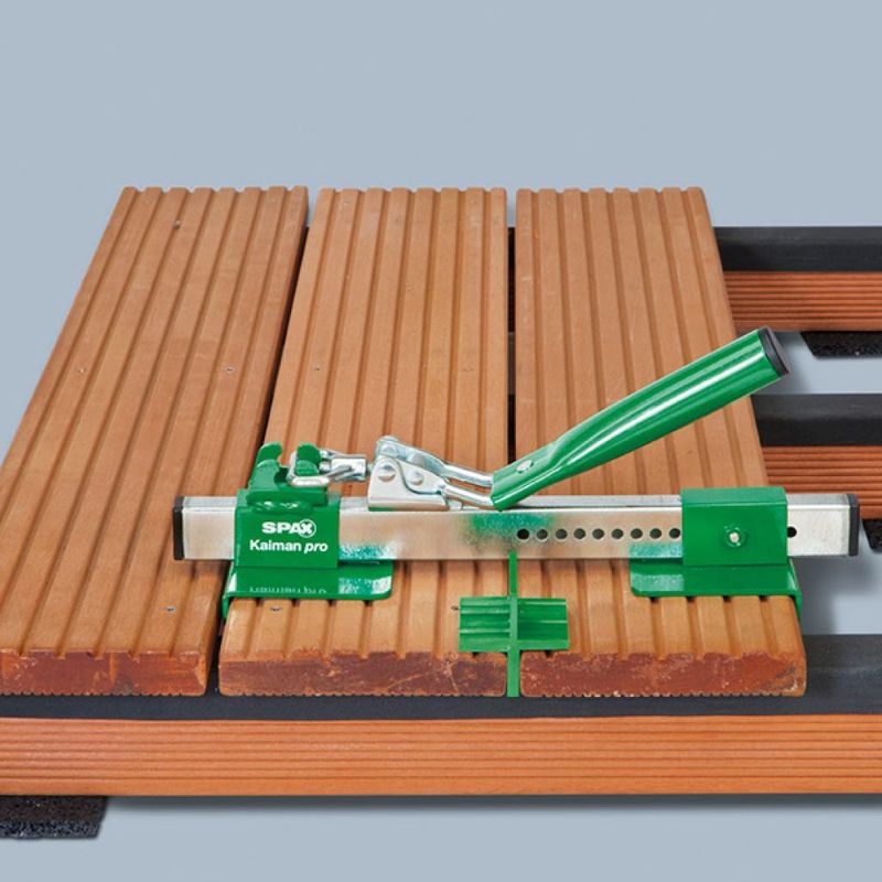 Redresseur de lame Spax Kaiman pro – Masterset pour redressement facile – 4 espaceurs pour joints 4-7 mm – Construction terrasse bois - Image 2