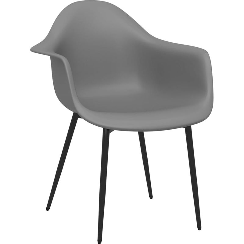 vidaXL Chaises à manger lot de 6 gris PP - Image 3