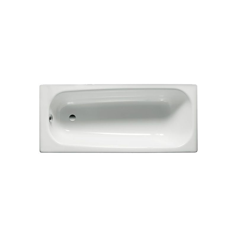 Roca – Baignoire simple 160x70 non percée sans pieds – Matériaux résistants – Installation facile – Pour espaces intérieurs et extérieurs