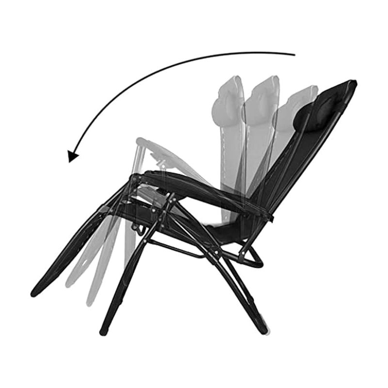 Chaise longue Siesta pliante multipositions Gris Adapter - Image 2