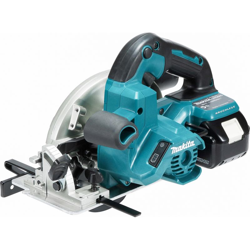 Makita – Scie circulaire 18V LXT Ø165 mm avec 2 batteries 5,0 Ah – Moteur sans balais – Profondeur de coupe 57 mm – DHS660RTJ Pan - Image 3