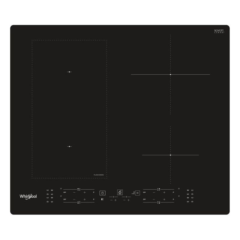 Whirlpool – Table de cuisson encastrable 59 cm induction 4 feux – Commande tactile avant – Puissance 7200 W – Noir - Image 2