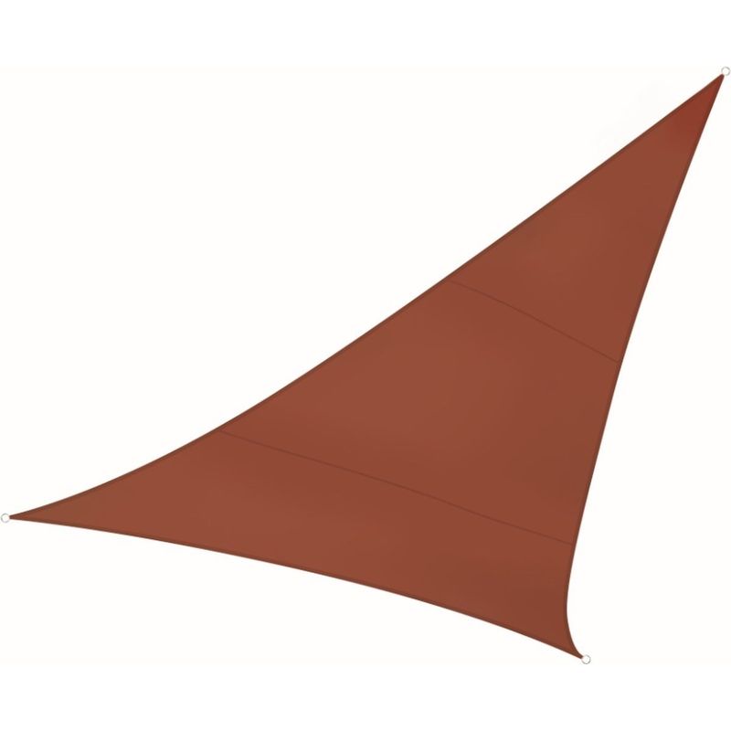 Perel – Voile d'ombrage triangulaire 5 x 5 x 5 m – Polyester imperméable et respirant – Protection UV 90 % – Installation facile avec anneaux en - Image 6