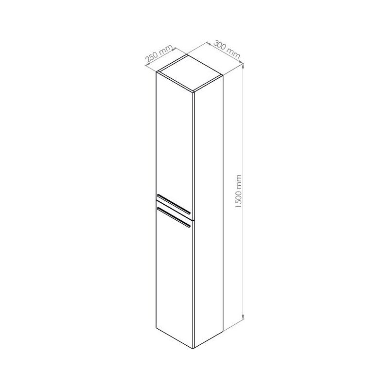 ONDEE ZEN - Colonne de rangement à suspendre ARUBA - 30cm - Blanc - Laqué - Livré en kit - Image 3