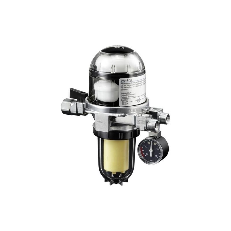 Filtre à mazout combiné avec séparateur d'air OVENTROP Toc-Duo-3 - Avec élément filtrant Siku, 25-40 μm, avec vacuomètre - 2142762 Chauffage
