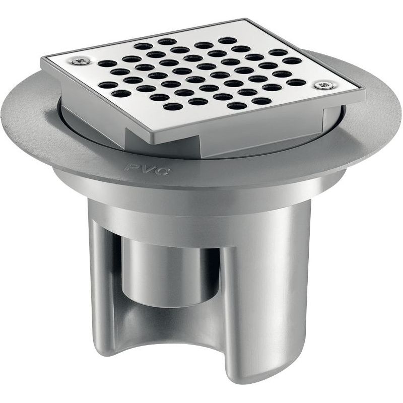 Delabie – Siphon de sol réglable 150 x 150 mm – Garde d'eau 50 mm – Sortie intégrée Ø 40 mm – Installation à l'italienne pour carrelage et béton - Image 7