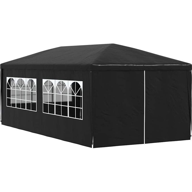 Vidaxl – Tente de réception 3x6 m – Structure en acier inoxydable – Résistante aux UV et à l'eau – Panneaux latéraux avec fenêtres décoratives - Image 9