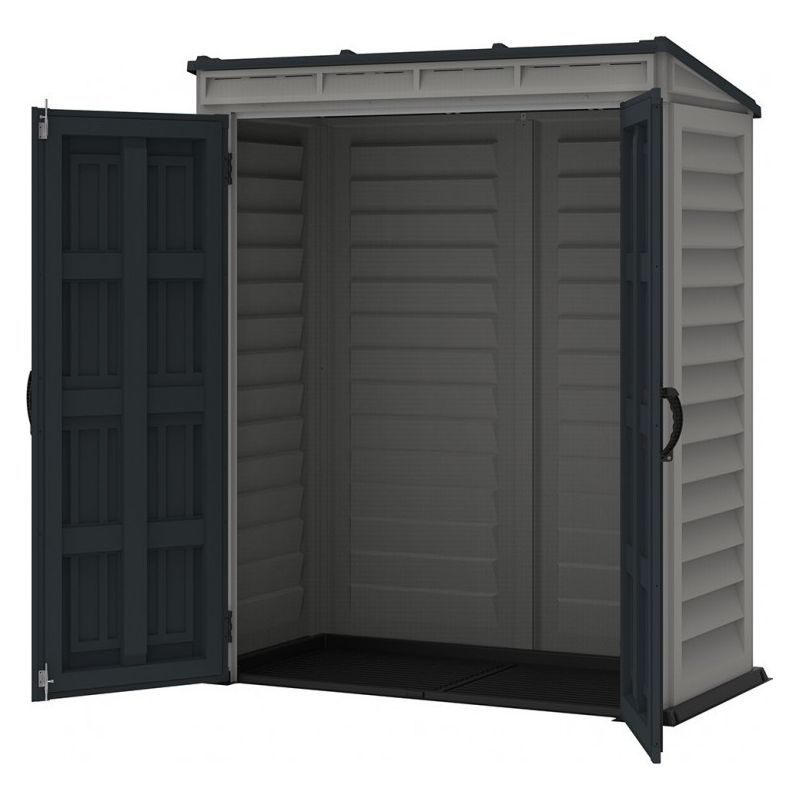 Duramax – Abri de jardin résine YardMate Pent PLUS 5'x3' – Dimensions 92 x 171 x 202 cm – Panneaux en PVC ignifuge – Structure en acier renforcé - Image 5