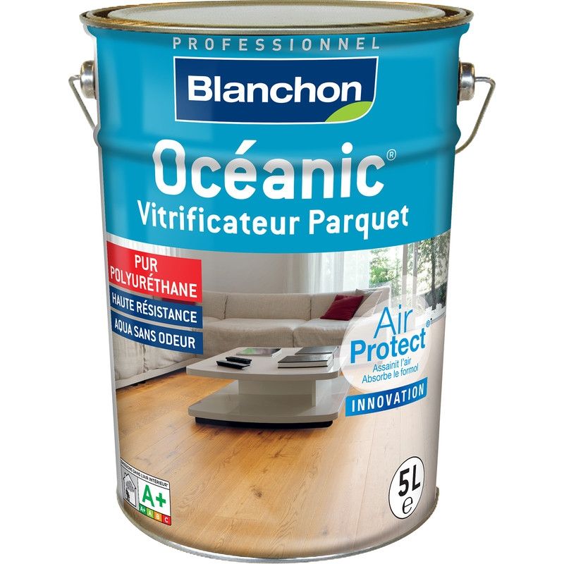 Blanchon – Vitrificateur parquet 5L – Cire naturelle – Monocomposant pur-polyuréthane – Résistant aux taches et abrasions – Améliore la qualité de - Image 7