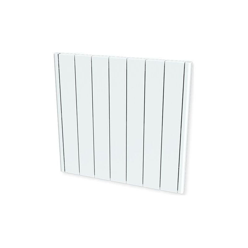 Radiateur à inertie CARRERA - 1500W - Pierre naturelle - Horizontal et plat - Blanc