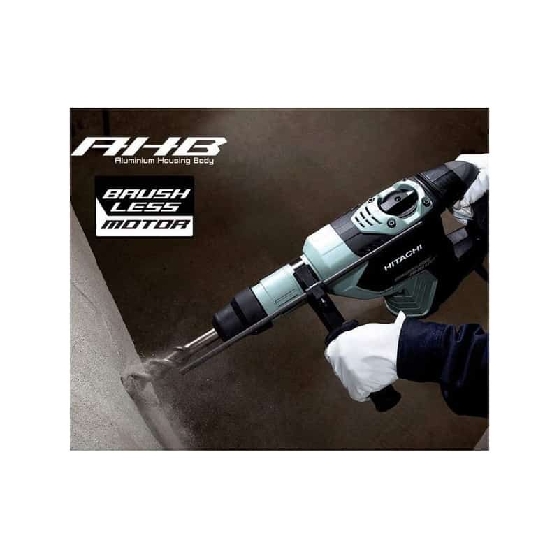 Hitachi – Perforateur burineur 40 mm SDS MAX 1150 W – Force de percussion 11 Joules – Vitesse 250 à 500 tr/min – Triple protection anti-vibration Pan - Image 8