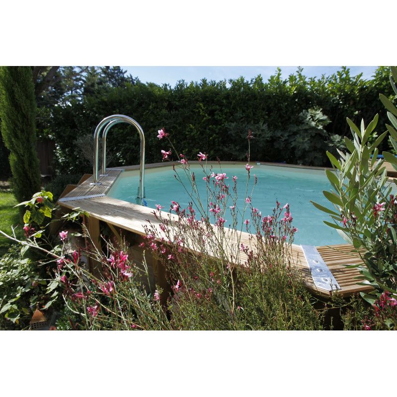 Liner piscine bois Azura 4,10m x 1,20m – Couleur bleu – Épaisseur 50/100 – Compatible piscine Ubbink - Image 4
