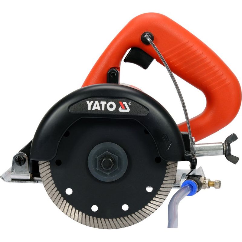 Yato – Scie à tronçonner professionnelle 1400W – Utilisation humide et sèche – Disque diamant Ø 125mm – Profondeur de coupe réglable 38mm – 12000 - Image 2