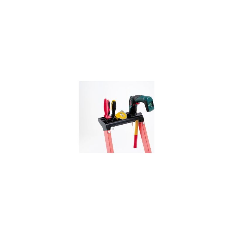 Tubesca Comabi – Escabeau isolant compact 5 marches – Hauteur de travail 3,15 m – Marches striées 80 mm antidérapantes – Charge max 150 kg/m2 - Image 3