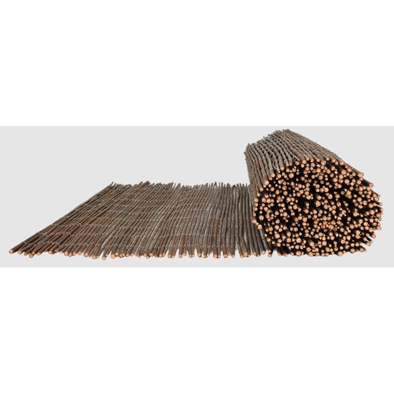 Suinga – Clôture en osier naturel bicolore 1,5x3m – occultation 85% – brise vue esthétique pour ombrage et délimitation de jardin - Image 4