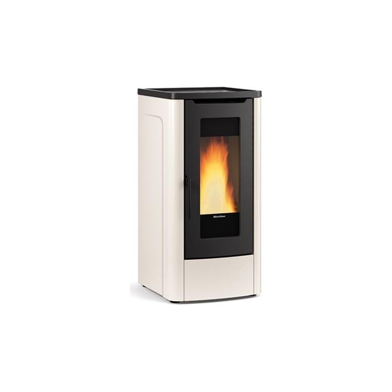 Extraflame – Poêle à granulés canalisable 10 kW – Ventilation supérieure – Évacuation des fumées arrière – Rendement 91.6% – Volume de chauffe 287 m3