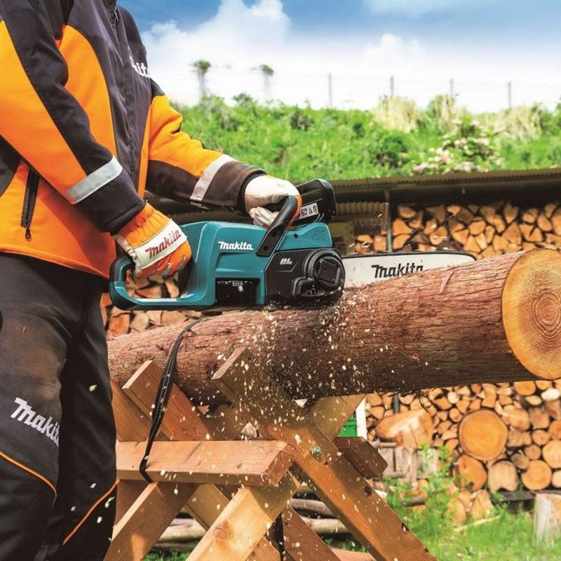 Makita – Tronçonneuse à batterie 18V DUC357ZX3 35cm – Moteur Brushless – Vitesse de chaîne 7,7 m/s – Pour bois dur et teck - Image 5
