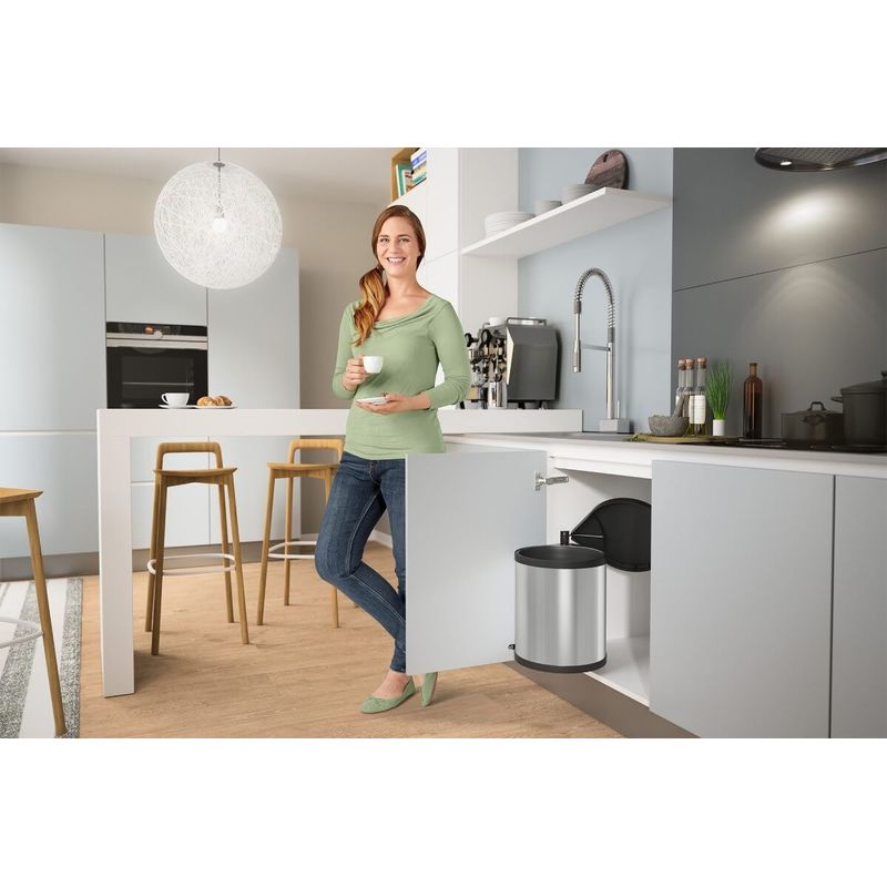 Hailo – Poubelle automatique encastrable 15L – Système d'ouverture innovant – Acier inoxydable – Pour espaces restreints – Montage flexible - Image 8