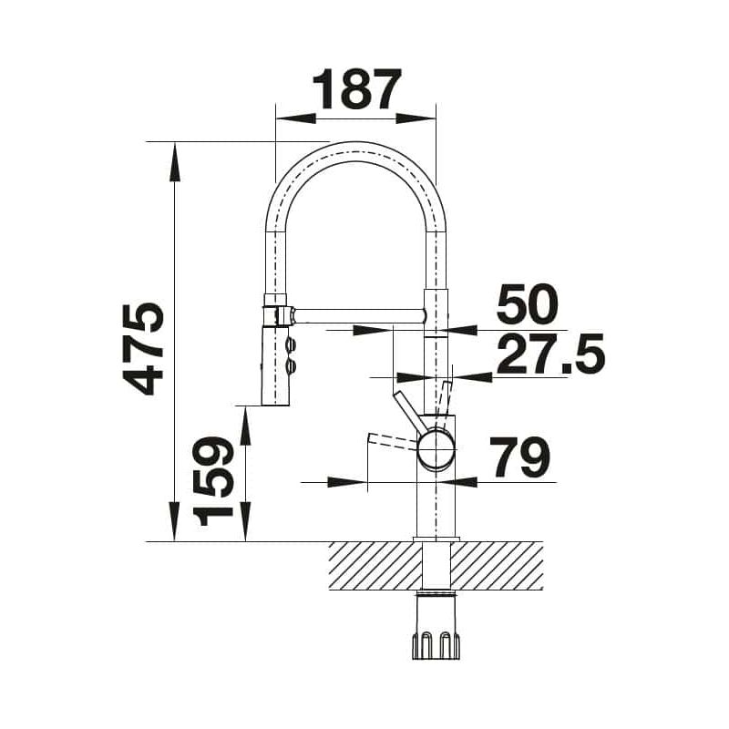 Blanco – Mitigeur de lavabo avec douchette inox flexible noir – Bec orientable 360° – Régulateur de jet anti-calcaire – 525792 - Image 10
