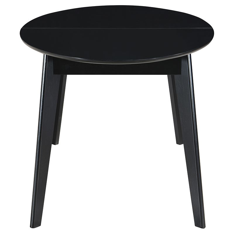 Miliboo – Table extensible ovale en bois noir 160-200 cm – Rallonges intégrées – 4 à 6 couverts – Piètement en hévéa massif - Image 4