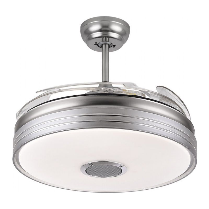 FABRILAMP Ventilateur DC 72W, 6120 lm, Bluetooth, 3 pales, 6 positions de vitesse, idéal pour rafraîchir et améliorer la circulation de l'air Adapter - Image 2