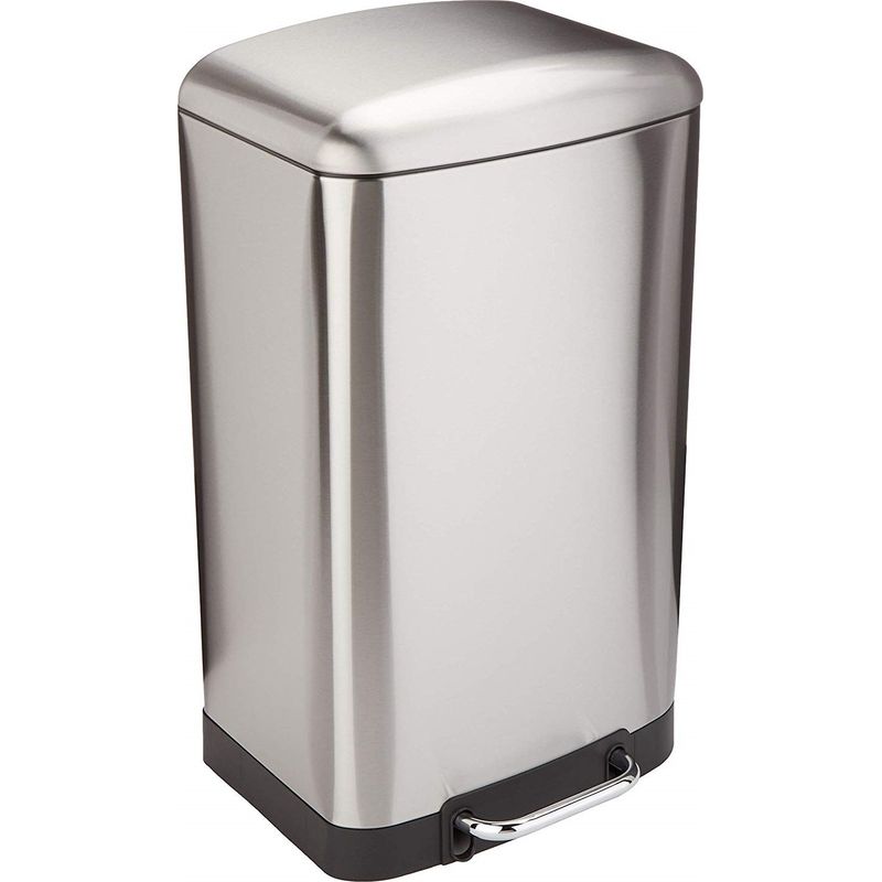 Kitchen Move – Poubelle à pédale 40L inox avec fermeture silencieuse – Corps en acier inoxydable – Poignée de transport – BAT97249 - Image 7
