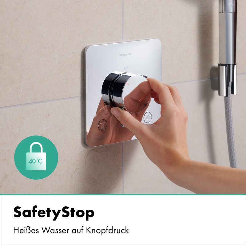 Hansgrohe Ecostat Comfort Q - Mitigeur thermostatique encastré, 2 sorties, chrome 33713000 Douche - Image 5