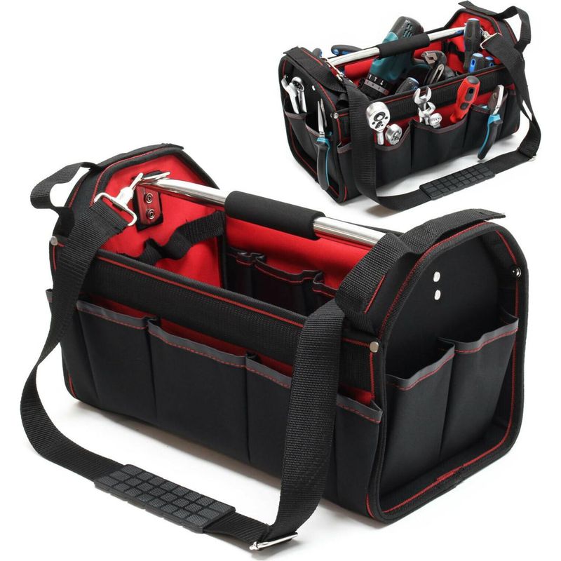 Sac à outils textile avec fond rigide + bandoulière