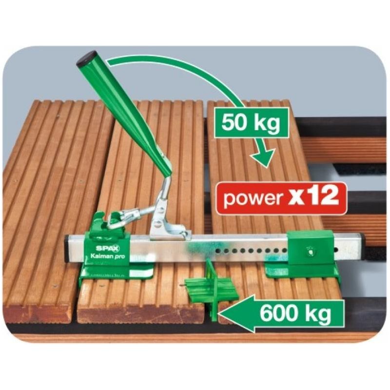 Redresseur de lame Spax Kaiman pro – Masterset pour redressement facile – 4 espaceurs pour joints 4-7 mm – Construction terrasse bois - Image 4