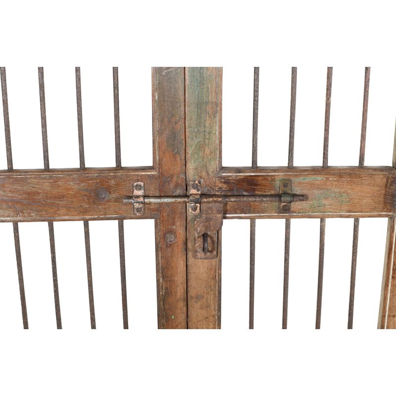 Biscottini – Porte coulissante médiévale en bois massif de teck – Dimensions 94x191 cm – Usage intérieur/extérieur – Récupération authentique - Image 5