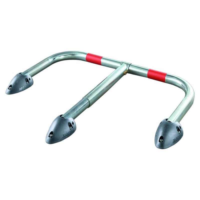 Mottez – Barrière de parking rabattable 3 pieds – Structure en tube Ø 50 mm – Embases en résine haute résistance – Résiste à 10 tonnes de compression - Image 5