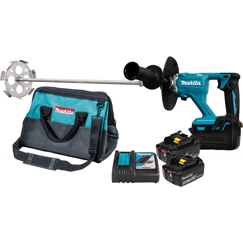 Makita – Malaxeur peinture 18V 2 vitesses – Moteur sans charbon – Technologie XPT pour protection – DUT130RTE - Image 3