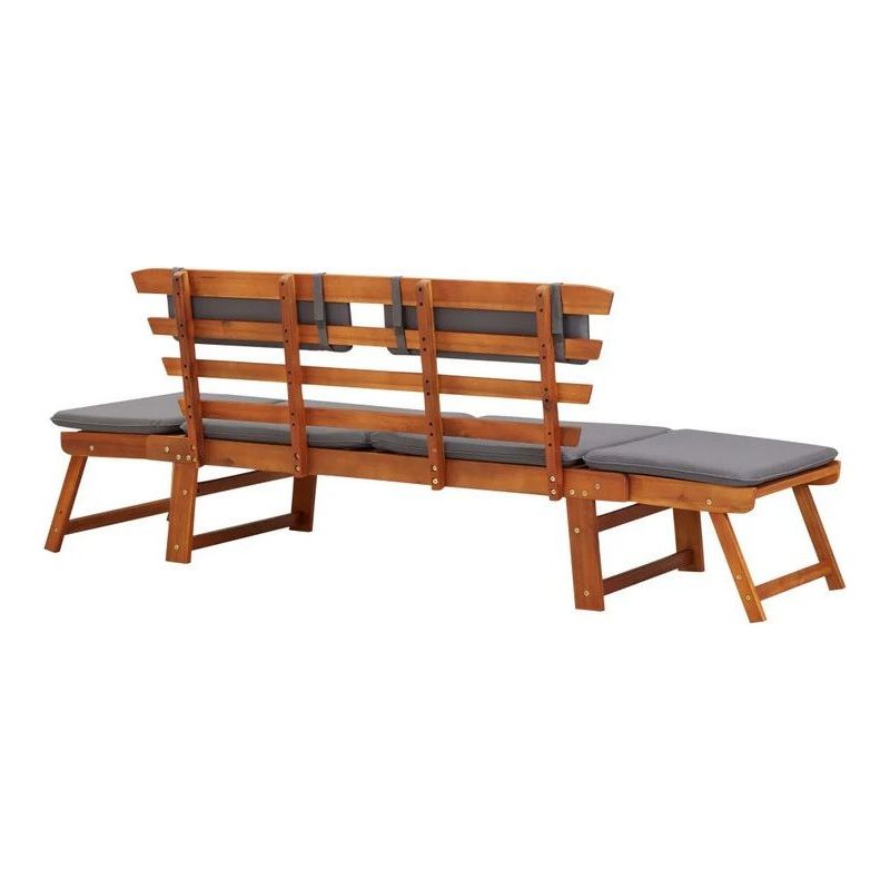 Vidaxl – Chaise longue 2-en-1 en bois d'acacia 190 cm – Coussins amovibles – Résistante aux intempéries – Pour extérieur Support - Image 7