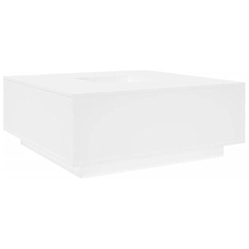 Vidaxl – Table basse blanche 100x100x40 cm en bois d'ingénierie – Surface résistante à l'humidité – Multifonctionnelle pour salon ou chambre - Image 4