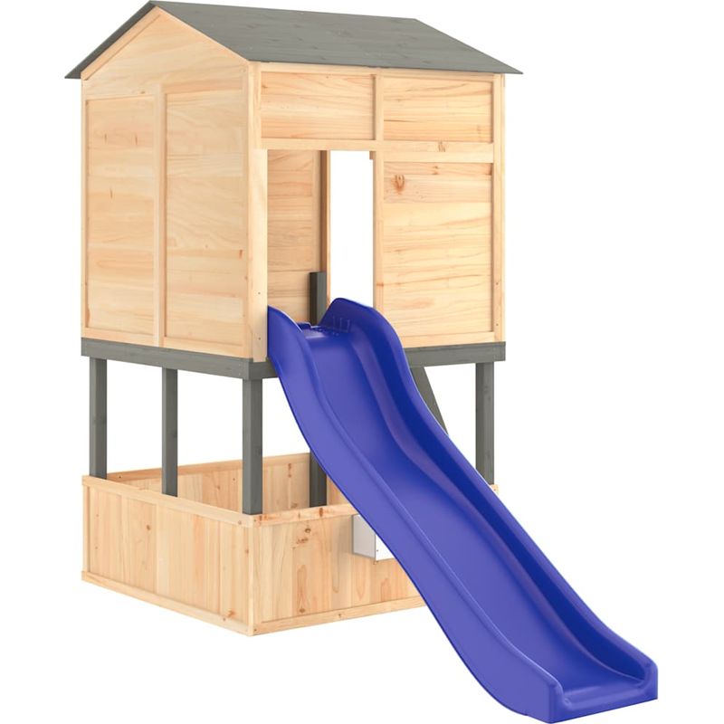 Vidaxl – Aire de jeux en bois massif sapin pour extérieur – Toboggan ondulé – Échelle – Bac à sable – Convient aux enfants de 3 ans et plus - Image 3