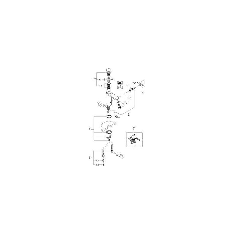 Grohe – Mitigeur de lavabo Eurosmart CT à fermeture automatique – Mélangeur avec limiteur de température – Débit 5 l/min – Finition chromée - Image 3