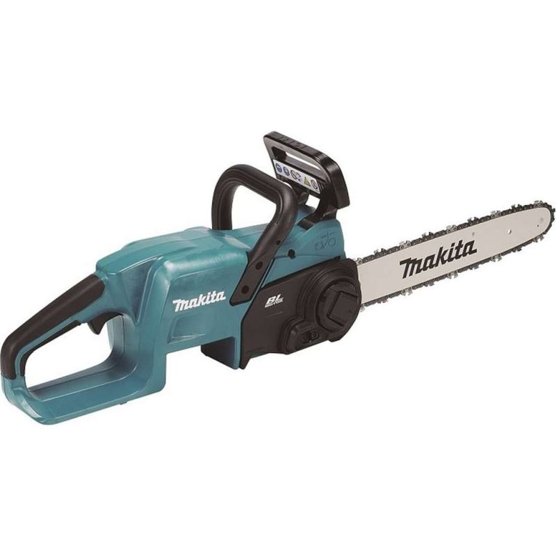Makita – Tronçonneuse à batterie 18V DUC357ZX3 35cm – Moteur Brushless – Vitesse de chaîne 7,7 m/s – Pour bois dur et teck