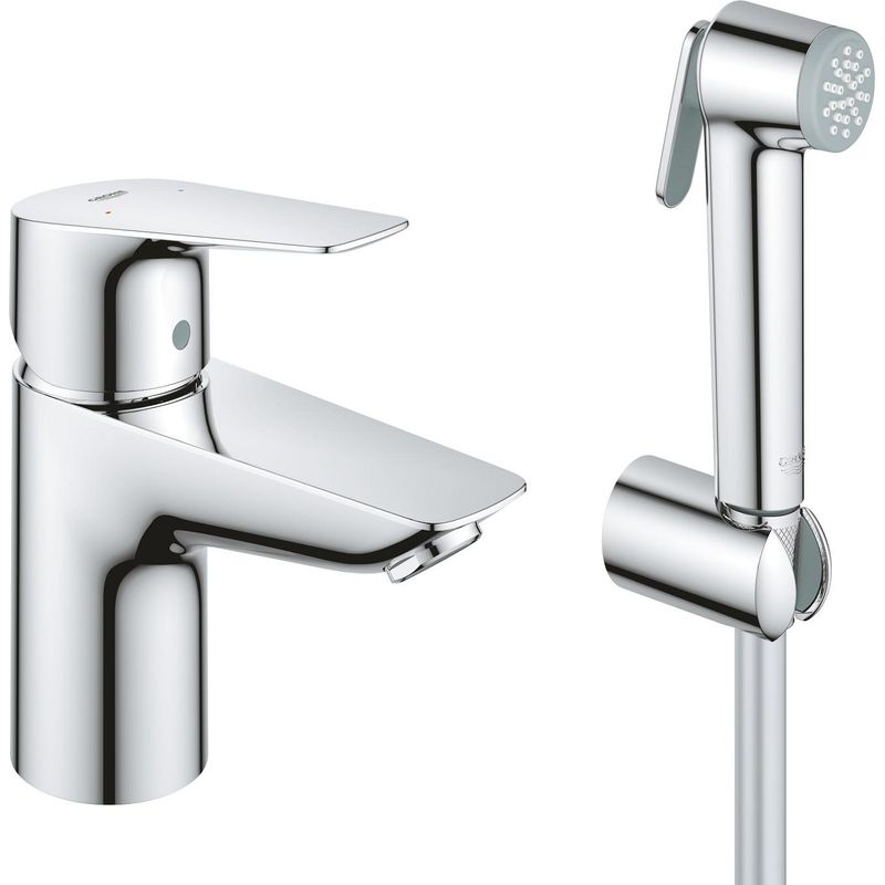 Grohe Start Edge - Mitigeur de lavabo avec douchette de bidet, chrome 23773001