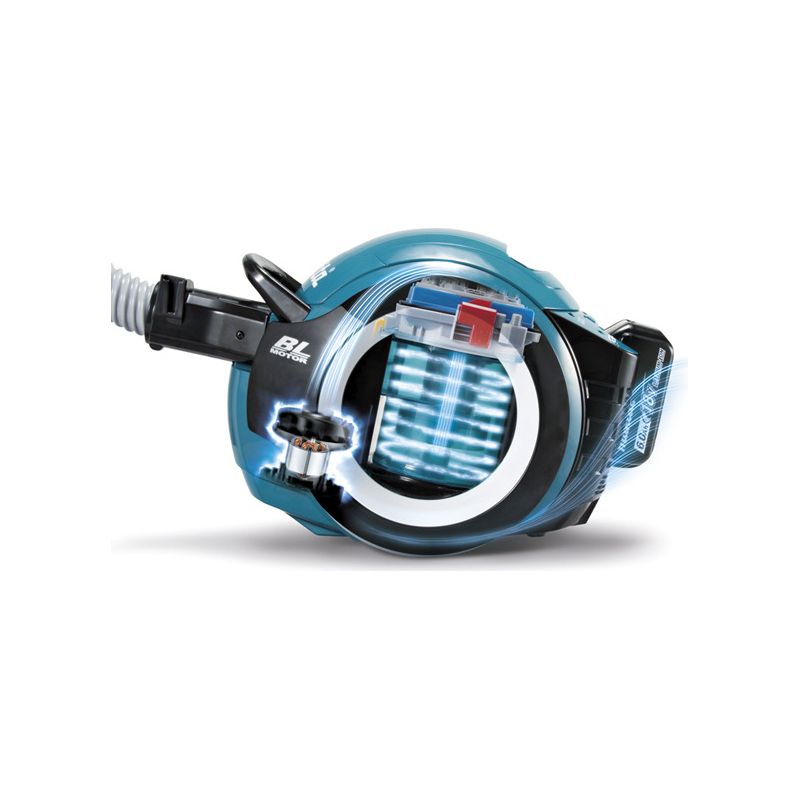 Makita – Aspirateur à main DCL501Z 18V – Moteur Brushless – Autonomie prolongée – Dépression d'aspiration 6,6 kPa – Compact et léger - Image 9