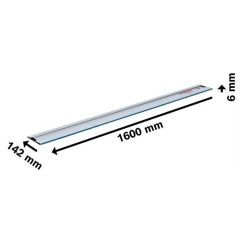 Bosch Professional – Rail de guidage 1,6m pour scie circulaire – Aluminium pour coupes précises – Antidérapant et pare-éclats – Compatible avec - Image 3