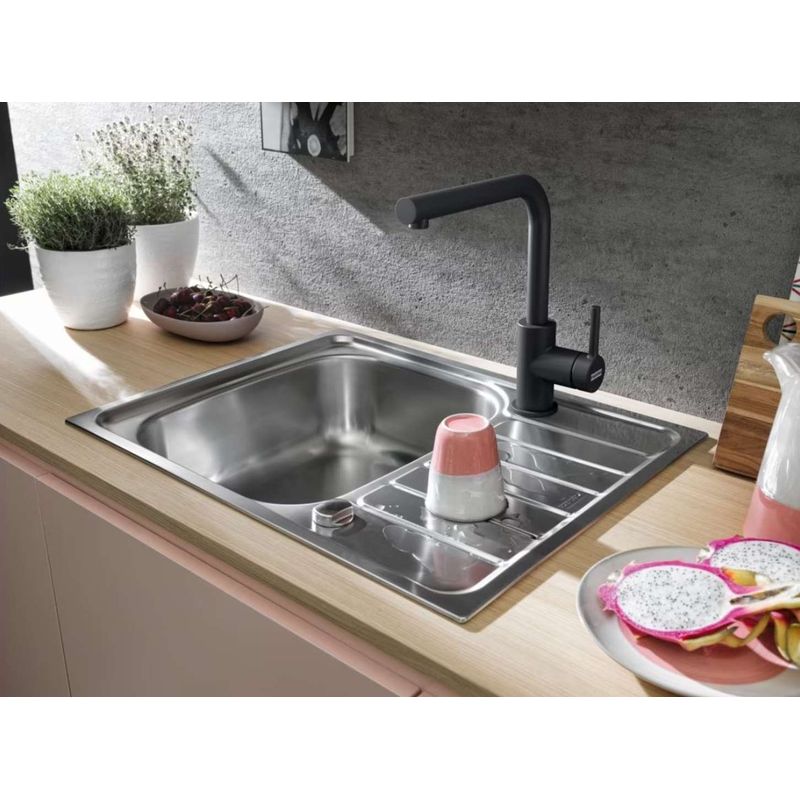 Franke – Mitigeur de lavabo 295481 noir mat – Douchette rotative 360° – Fixation intégrée – Laiton haute pression - Image 2