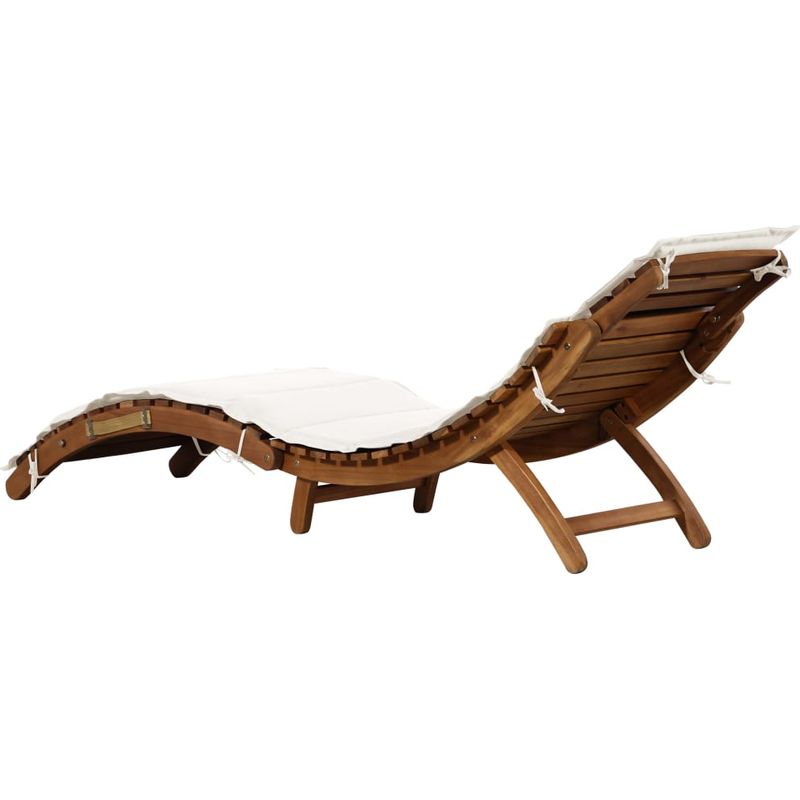 Vidaxl – Transat en bois d'acacia massif – Résistant aux intempéries – Design ergonomique avec coussins confortables – Pliable pour rangement facile - Image 6