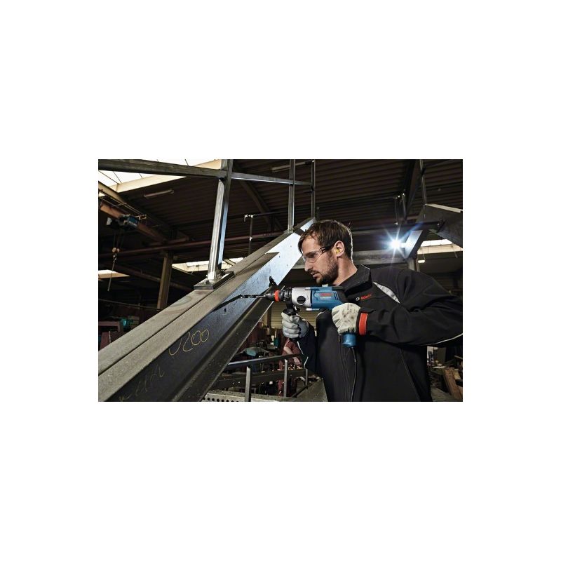 Bosch – Perceuse 750W à 2 vitesses – Mandrin à serrage rapide 13mm – Couple 39,5Nm pour perçage acier 13mm – Pour bois dur et béton armé - Image 3